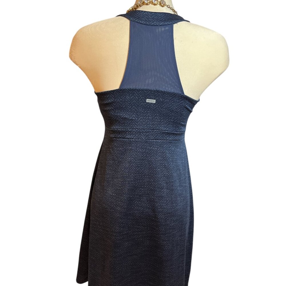 MONDETTA Dress Size Medium Blue Racerback Built in Bra with Inserts Nice Pattern - Picture 7 of 13